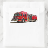 Brandweerauto afbeelding voor Rechthoek-Stickers-G Rechthoekige Sticker (Tas)