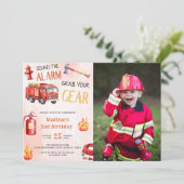 Brandweerauto Brandweerauto Motor 2e Verjaardag Pa Kaart (Staand voorkant)