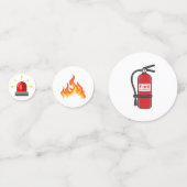 Brandweerauto brandweerauto Verjaardag Confetti (Achterkanten)