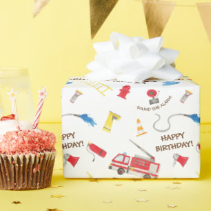 Brandweerauto Brandweerwagen Brandweerwagen Cadeaupapier