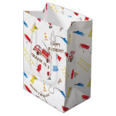 Brandweerauto Brandweerwagen Brandweerwagen Medium Cadeauzakje (Voorkant Gekanteld)