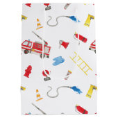 Brandweerauto Brandweerwagen Brandweerwagen Medium Cadeauzakje (Achterkant)