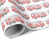 Brandweerauto-cadeaupapier, cadeaupapier voor bran (Rol Hoek)