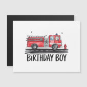 Brandweerauto De verjaardag van de familie van de  (Voorkant / Achterkant)
