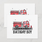 Brandweerauto De verjaardag van de familie van de (Voorkant / Achterkant)