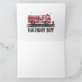 Brandweerauto De verjaardag van de familie van de  Kaart (Binnen)