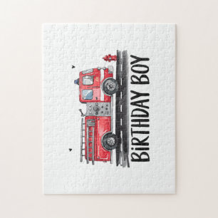 Brandweerauto De verjaardag van de familie van de Legpuzzel
