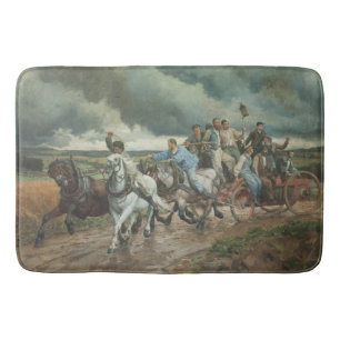 brandweerauto (door Eugène Burnand) Badmat