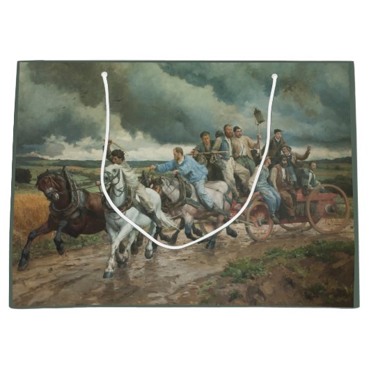  brandweerauto (door Eugène Burnand) Groot Cadeauzakje (Voorkant)