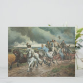  brandweerauto (door Eugène Burnand) Kaart (Staand voorkant)