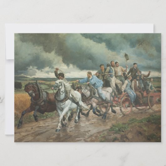  brandweerauto (door Eugène Burnand) Kaart (Voorkant)