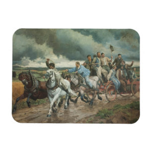  brandweerauto (door Eugène Burnand) Magneet