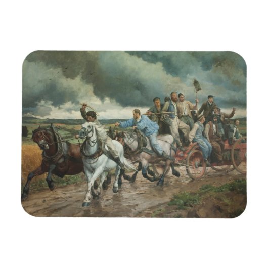 brandweerauto (door Eugène Burnand) Magneet (Horizontaal)