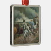  brandweerauto (door Eugène Burnand) Metalen Ornament (Rechts)