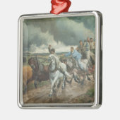  brandweerauto (door Eugène Burnand) Metalen Ornament (Links)