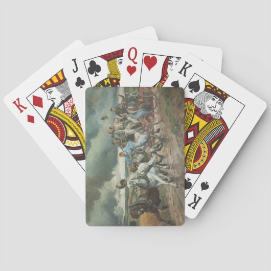  brandweerauto (door Eugène Burnand) Pokerkaarten (Achterkant)