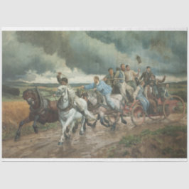  brandweerauto (door Eugène Burnand) Tissuepapier