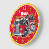 Brandweerauto  kinderslot grote klok (Hoek)