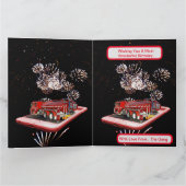 brandweerauto met vuurwerk, kaart (Binnen)