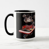 brandweerauto met vuurwerk, mok (Links)