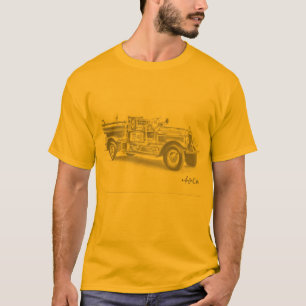 brandweerauto potlood tekening shirt