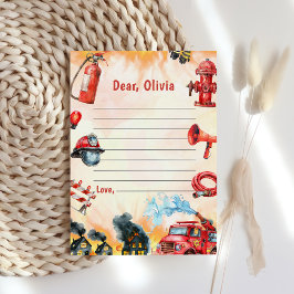 Brandweerauto Tijdcapsule Notitie Berichtkaart Kaart