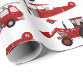 Brandweerauto, Vliegtuig, Tractor Cadeaupapier (Rol Hoek)