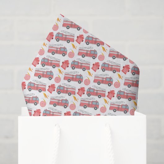 Brandweerauto Vloeipapier Tissuepapier (Cadeauzakje)