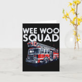 Brandweerauto Wee Woo Squad Brandweerman Mannen Jo Kaart (Gele Bloem)