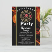 Brandweerbadge Brandweerman pensioen Kaart (Staand voorkant)