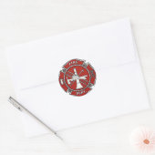 Brandweerbadge Ronde Sticker (Envelop)