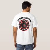 Brandweerbadge T-shirt (Achterkant volledig)