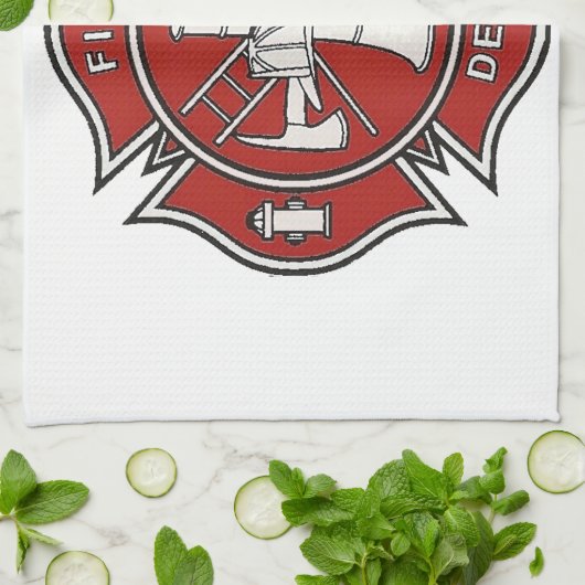Brandweerbadge Theedoek (Gevouwen)