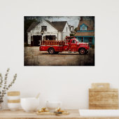 Brandweerbedrijf in Newark Poster (Keuken)