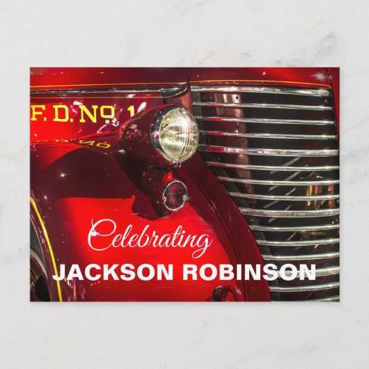  brandweerbekroonde viering van het leven briefkaart (Voorkant)