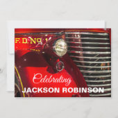 brandweerbekroonde viering van het leven kaart (Voorkant)