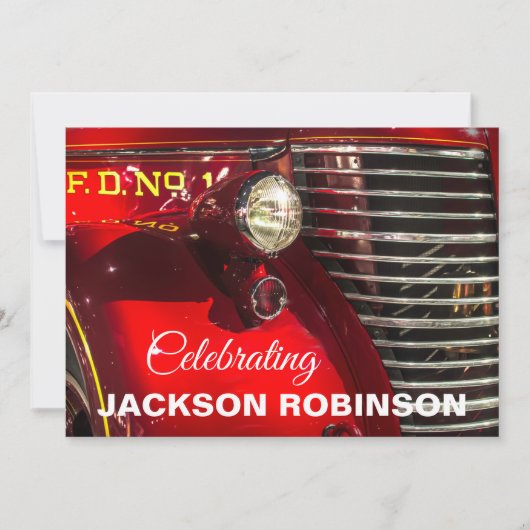  brandweerbekroonde viering van het leven kaart (Voorkant)