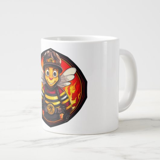 brandweerbijen grote koffiekop (Voorkant rechts)