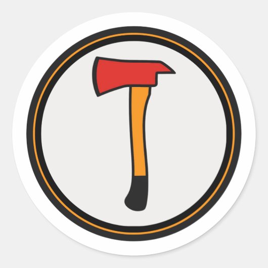 Brandweerbijl Sticker (Voorkant)