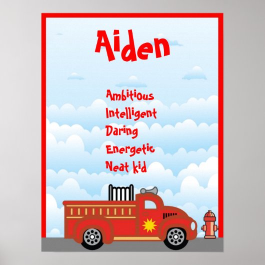 Brandweerborden Zaal Kunstmuur Poster (Voorkant)