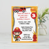 Brandweerbrandweerman Dalmatian Birthday FF01B Kaart (Staand voorkant)