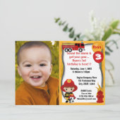 Brandweerbrandweerman Dalmatian Birthday FFP01A Kaart (Staand voorkant)