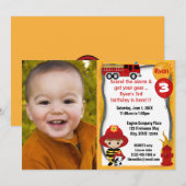 Brandweerbrandweerman Dalmatian Birthday FFP01A Kaart (Voorkant / Achterkant)