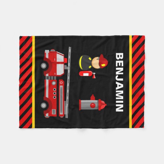 Brandweerbrandweerman Fleece Deken (Voorkant (Horizontaal))