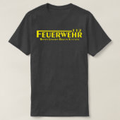 Brandweerbrief in geel formaat t-shirt (Design voorkant)