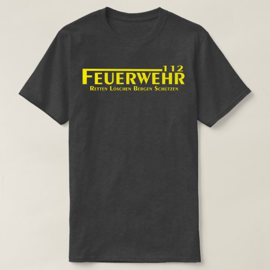 Brandweerbrief in geel formaat t-shirt (Design voorkant)