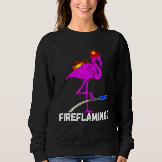 Brandweerbrigade Flamingo Fireman Exotic Bird Trui (Voorkant)