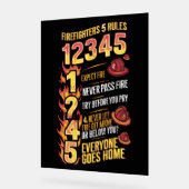 Brandweercode: Regels van dapperheid Acryl Bord (Hoek)