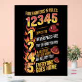 Brandweercode: Regels van dapperheid Acryl Bord (Huwelijk)