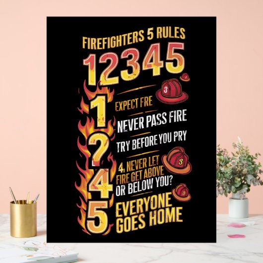 Brandweercode: Regels van dapperheid Acryl Bord (Huwelijk)